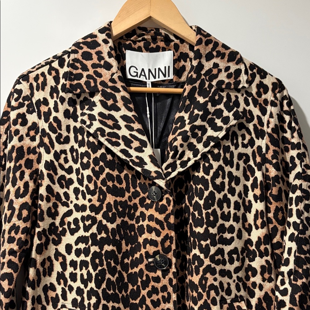 Ganni Women's Leopard Print Blazer